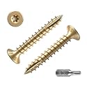Wensilon #4 * 1" Yellow Deck Screws 2326pcs 5 lbs 3x25mm