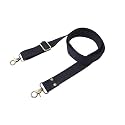 Wento 1pcs 31''-57'' Webbing Shoulder Cross Bag Strap,Replacement Cross Body Purse Straps,Canvas Purses Straps WTD34 (Black)…