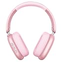 Wentronic Y01 Wireless Noise Canceling Headphones Bluetooth 5.3 Over Ear Headphones with Microphone, Hi-Res Audio, 48H Playtime, Foldable Comfortable Earpads,Compatible with iOS,Android,PC-Rose red