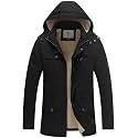 WenVen Men39s Winter Sherpa Parka Mid Length