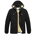 WenVen Men39s Winter Sherpa Parka Mid Length