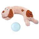 WEOK Puppy Heartbeat Toy, Dog Heartbeat Toy for Separation Anxiety Relief, Puppy Toy with Heartbeat Stuffed Animal Anxiety Calming Behavioral Aid Plush Toy for Dogs Cats Pets (Brown +)