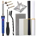 WEP 960-IV Plastic Welder Kit with Power Switch, accessories include 3 Copper Tips, 40 Plastic Rods, 5 Sandpapers, Steel Mesh for Car Bumper, Dashboard, Plastic Fuel Tank Repair