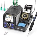 WEP 982D SE 200W 1S Heating Precision Soldering Iron Station for Electronics Repair & DIY with 4 C210 Tips, 194°F-842°F, 4 Preset Channels, Auto Temp. Calibration, Sleep Mode, °C/°F, ESD Safe