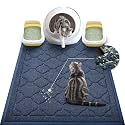 WePet Cat Litter Box Mat, Kitty Premium PVC Pad, Durable Trapping Rug, Phthalate Free, Urine-Resistant, Scatter Control, XXL 47 x 36 Inch, Blue