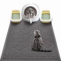 WePet Cat Litter Box Mat, Kitty Premium PVC Pad, Durable Trapping Rug, Phthalate Free, Urine-Resistant, Scatter Control, XXL 47 x 36 Inch, Black