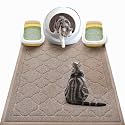 WePet Cat Litter Box Mat, Kitty Premium PVC Pad, Durable Trapping Rug, Phthalate Free, Urine-Resistant, Scatter Control, XXL 47 x 36 Inch, Champagne
