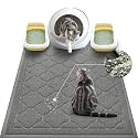 WePet Cat Litter Box Mat, Kitty Premium PVC Pad, Durable Trapping Rug, Phthalate Free, Urine-Resistant, Scatter Control, XXL 47 x 36 Inch, Grey