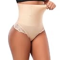 Werena Tummy Control Thong Shapewear for Women High Waisted Body Shaper Panties Shaping Thong Girdle Underwear