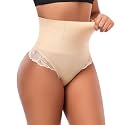 Werena Tummy Control Thong Shapewear for Women High Waisted Body Shaper Panties Shaping Thong Girdle Underwear
