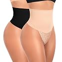 Werena Thong Shapewear for Women Mid High Waisted Shaper Panties Girdle