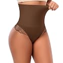 Werena Tummy Control Thong Shapewear for Women High Waisted Body Shaper Panties Shaping Thong Girdle Underwear