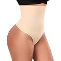Werena Tummy Control Thong Shapewear for Women High Waisted Body Shaper Panties Shaping Thong Girdle Underwear
