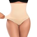 Werena Tummy Control Thong Shapewear for Women High Waisted Body Shaper Panties Shaping Thong Girdle Underwear