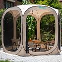Werph 10x10 Pop Up Screen Tent, Mosquito Net Gazebo, UV Resistant, Beige