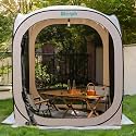 Werph 6x6 Pop-Up Screen Tent, Mosquito Net Gazebo, UV Resistant, Beige