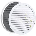 Wesiti 1 Pack Round Gable Vent Fit 24" Opening, Iron Vent with Mesh, White