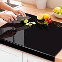 Wesiti Black Acrylic Cutting Board with Counter Lip, 30"L x 20"W, Medium