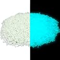 Wesiti Glow in the Dark Gravel, Fluorescent Glow in the Dark Rocks Decorations Fish Tank Rocks Decorative Aquarium Gravel Stones for Garden Room Planter Aesthetic, 300g/ 0.66lb (Blue Green, 3-5 mm)