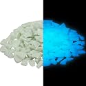 Wesiti Glow in the Dark Gravel, Fluorescent Glow in the Dark Rocks Decorations Fish Tank Rocks Decorative Aquarium Gravel Stones for Garden Room Planter Aesthetic, 300g/ 0.66lb (Sky Blue, 8-15 mm)