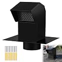 Wesiti Heavy Duty 4 Inch Goose Neck Roof Vent Cap for House Extended, Steel