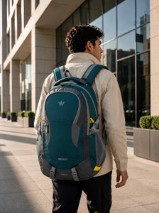 wesley unisex travel rucksack hiking bag with raincover  internal organiser 45 l laptop backpack