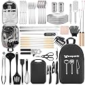 Wesqunie Camping Cooking Utensils Set, Cookware Set for Outdoor Hiking BBQ