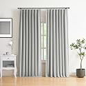 WEST LAKE 10 FT Tall Pinch Pleated Full Blackout Curtain Panels for Bedroom，Light Grey Linen Blend Drapes,Modern Thermal Insulated Window Treatment,Back Tabs Hooks,40" Wx120 L(Pack of 2)