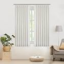 WEST LAKE Bailey Linen Pinch Pleated Full Blackout Window Curtains 63 Inch