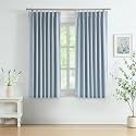 WEST LAKE Dusty Blue Bailey Pinch Pleat Blackout Curtains with Room Darkening Liners 72 Inch,Linen Textured Drapes with Backtabs Hooks,Energy Efficient Window Treatment Bedroom Living Room,40"Wx72"Lx2