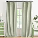 WEST LAKE Pinch Pleated Full Blackout Curtain Panels 108 Inches Long
