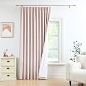 WEST LAKE Short Pink Bailey Pinch Pleat Blackout Curtains 63 Inches Length