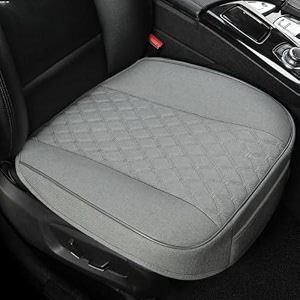 west llama linen front car seat cover protector anti-slip bottom seat cover fits 95 of vehicleswrapping around the bottomdiamond patterngray-2pcs