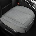 West Llama Linen Front Car Seat Cover Protector Anti-Slip Bottom Seat Cover Fits 95% of Vehicles,Wrapping Around The Bottom,Triangular Pattern(Gray-2Pcs)