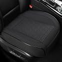 West Llama Linen Front Car Seat Cover Protector Anti-Slip Bottom Seat Cover Fits 95% of Vehicles,Wrapping Around The Bottom,Triangular Pattern(Black-2Pcs)