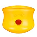 WEST PAW Zogoflex Toppl Interactive Treat Dispensing Puzzle Dog Toy for Mental Stimulation &amp; Enrichment-Holds Kibble &amp; Treats-Lickable, Freezable &amp; Dishwasher Safe-Made in USA-Small-Sunflower Yellow