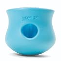 WEST PAW Zogoflex Toppl Interactive Treat Dispensing Puzzle Dog Toy for Mental Stimulation &amp; Enrichment-Holds Kibble &amp; Treats-Lickable, Freezable &amp; Dishwasher Safe-Made in USA-Small-Aqua Blue