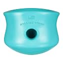 WEST PAW Zogoflex Toppl Interactive Treat Dispensing Puzzle Dog Toy for Mental Stimulation &amp; Enrichment-Holds Kibble &amp; Treats-Lickable, Freezable &amp; Dishwasher Safe-Made in USA-XL-Teal