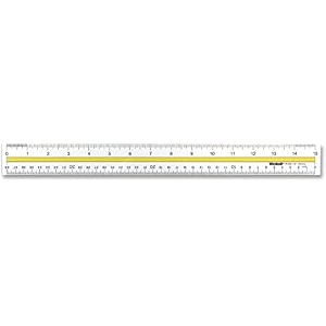westcott acrylic data highlight reading ruler with tinted guide 15-inch clear