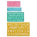 Westcott Lettercraft Plastic Lettering Guide Set, Color Varies, Set of 4 (02145)
