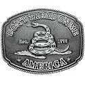 Western Belt Buckles for Men Cowboy Belt Buckle American Patriotic Belt Buckles Rattlesnake