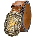 Western Cowboy Belt for Men Women, Waist 25-38"