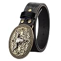 Western Cowboy Belt for Men Women, Waist 25-38"