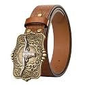 Western Cowboy Belt for Men Women, Waist 25-38"