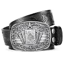 Western Cowboy Belts for Men Women Mens Western Cowboy Belt Bull Buckle