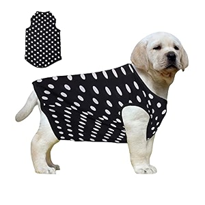 western era funky soft cotton dog t-shirt comfortable dog clothing sleeveless vest puppy outfit apparel small - 14inches polka black