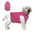 Western Era Funky Soft Cotton Dog T-Shirt, Comfortable Dog Clothing, Sleeveless Vest Puppy Outfit, Apparel (XXLarge - 28inches, Polka Pink)