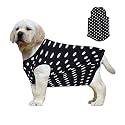 Western Era Funky Soft Cotton Dog T-Shirt | Comfortable &amp; Breathable Dog Clothing | Sleeveless Vest Puppy Outfit (XXXLarge - 30inches, Polka Black)