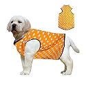 Western Era Funky Soft Cotton Dog T-Shirt | Comfortable &amp; Breathable Dog Clothing | Sleeveless Vest Puppy Outfit (XLarge - 24inches, Polka Orange)