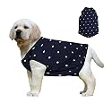 Western Era Funky Soft Cotton Dog T-Shirt | Comfortable & Breathable Dog Clothing | Sleeveless Vest Puppy Outfit (XXLarge - 28inches, Polka Blue)